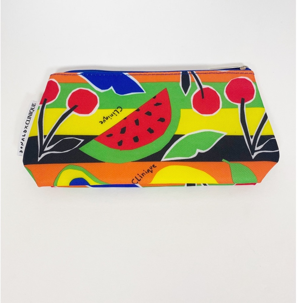Donald X Clinique Fruit printed Organizer Cosmetic Makeup Bag